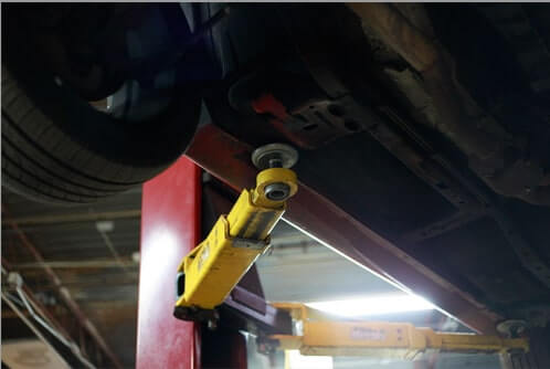 Car on a Car Lift